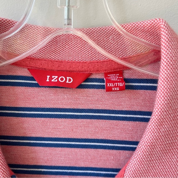 Izod men’s knit short sleeved striped polo shirt - Picture 3 of 8